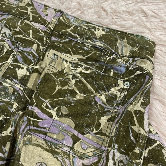 Anthropologie Pilcro The Wanderer Colorful Metallic Marbled Pop Pants - Picture 12 of 12